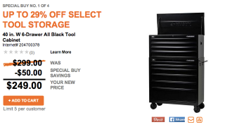 Illustration for article titled Deals: $100 at Lowe's for $90, Tool Storage of All Sizes, Dropcam